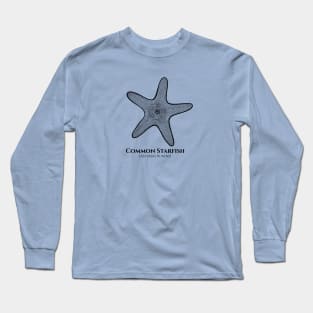 Common Starfish with Common and Scientific Name Long Sleeve T-Shirt